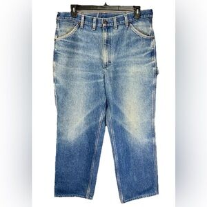 Vintage JC Penney Big Mac Carpenter Jeans Men’s 38x32 Orange Thread Denim USA